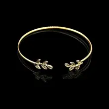 Jewelry Stainless Steel Bracelets For Women Simple gold Leaf Bff Bracelet Bridesmaids Gifts Pulseras Cute Armbanden