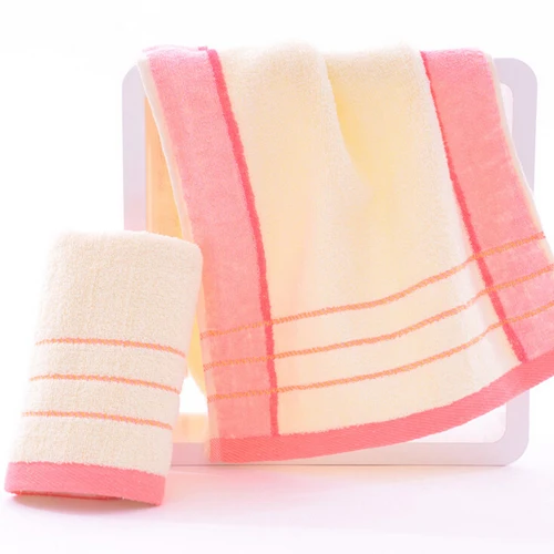 Горячее предложение 35*75 см Хлопковое полотенце s простое абсорбирующее уплотненное очищающее полотенце для рук для ванной комнаты для домашнего использования Подарочное полотенце s - Цвет: Pink