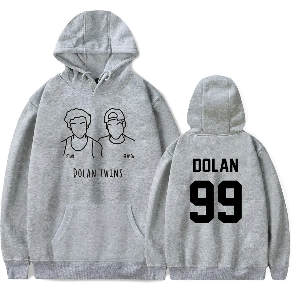Dolan Twin толстовки теплые флисовые свободные мужские с принтом Модный пуловер