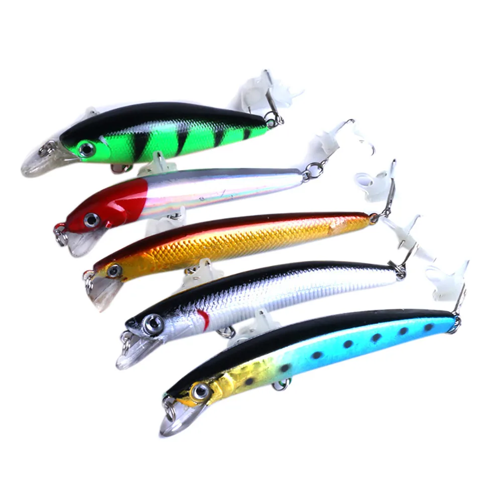 2019 5pc fishing lure set crankbait minnow sea fishing lure soft bait china outdoor silicone fishing lures spinner 40J21 (1)