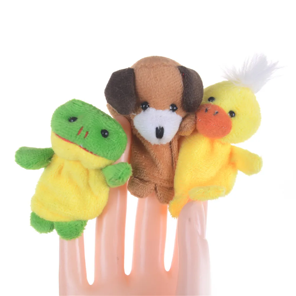 

One Piece Cute Hand Toy Cartoon Animal Finger Puppet Biological Animal Finger Puppet Plush Toys For Children's Favor Dolls