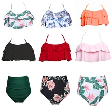 Bikini Separate Swimsuit Women Tops And Bottoms Swimwear Woman Ruffle High Waist Swimsuit Female Swimming Suit For Women