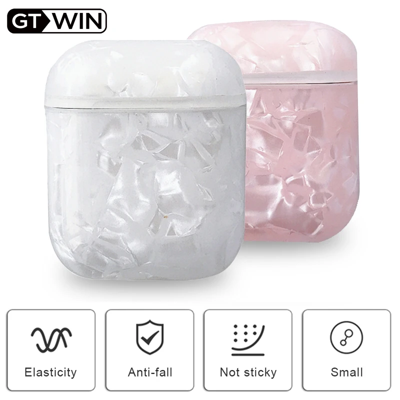 

GTWIN Shell Pattern Case For Apple iPhone Headphone Airpods Charging Cover Wireless Bluetooth Earphone Shockproof Protective Box