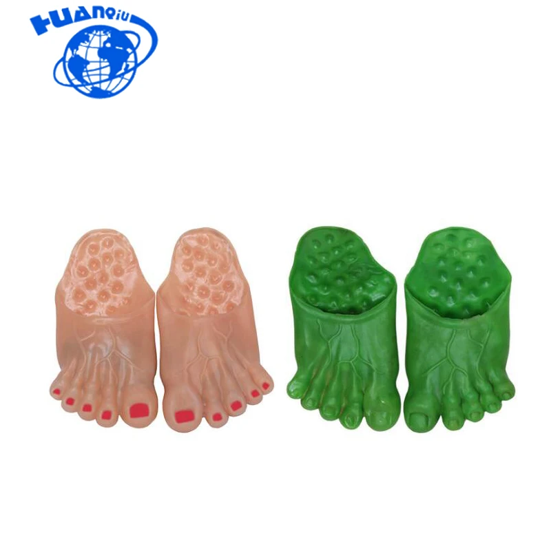

HUANQIU Halloween April Fools Day Tricks Makeup Show Hulk Slippers Shoe Cover Bigfoot wyq244