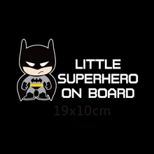 Aliauto Little Superheroes Baby On Board Car-Styling Reflective Car Stickers/Decals for ford focus vw golf 6 7 hyundai honda kia