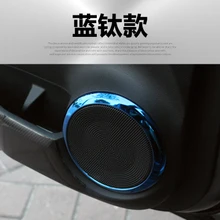 Il trasporto libero 4 pz/lotto accessori per auto adesivi per auto auto porta altoparlante del corno decorazione della copertura del cerchio per il 2017 2018 Nissan CALCI