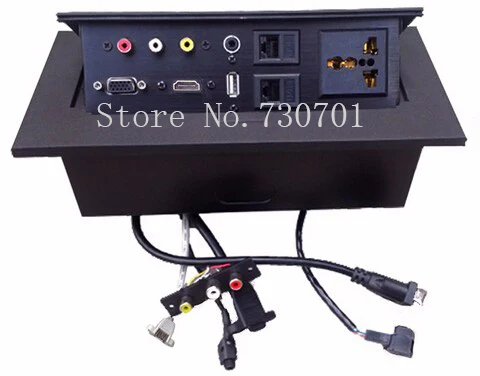 Bulk 3PIN POWER 1VGA 1 HDMI 1 USB 1 DOUBLE AUDIO 2 DATA POPUP SOCKET Thick edge right angle/Thin edge fillet free shipping Bulk 3PIN POWER 1VGA 1 HDMI 1 USB 1 DOUBLE AUDIO 2 DATA POPUP SOCKET Thick edge right angle/Thin edge fillet free shipping