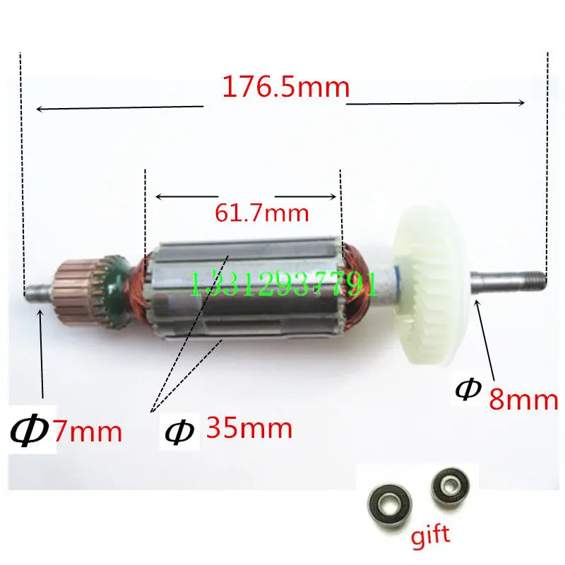 Замена ротора якоря AC220-240V для BOSCH 150 GWS14-125CIT GWS14-125CI GRB14-CE GSI14-CE GWS14-150CI GWS14-150C |