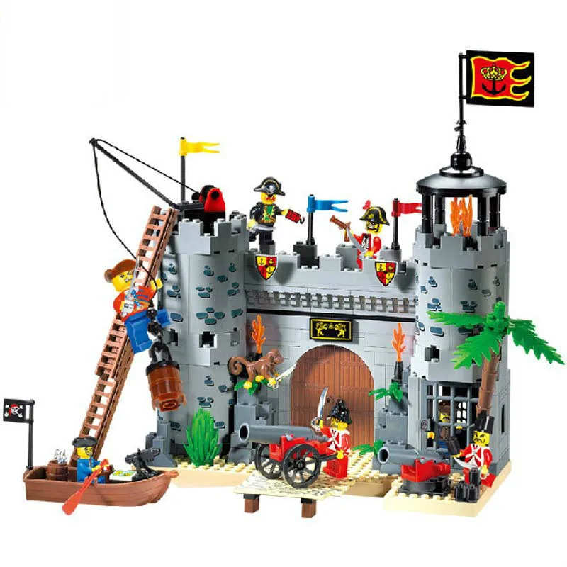 

Pirate Boat Pirate Castle Robbery Barracks Figure Blocks Compatible Legoe Construction Building Toys For Children