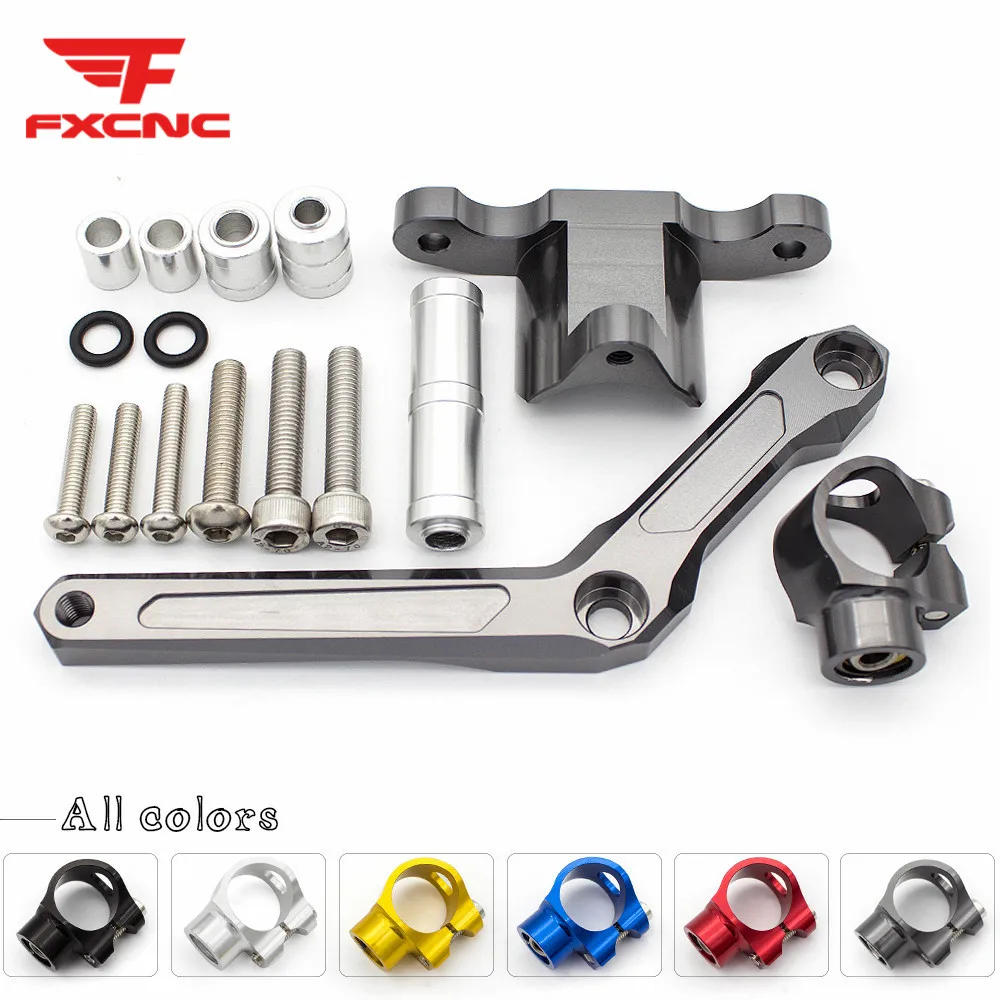 

For Benelli BN600 BJ600 Black Aluminum CNC Motorcycle Stabilizer Damper Steering Mounting Mount Bracket Holder Support Kit Set
