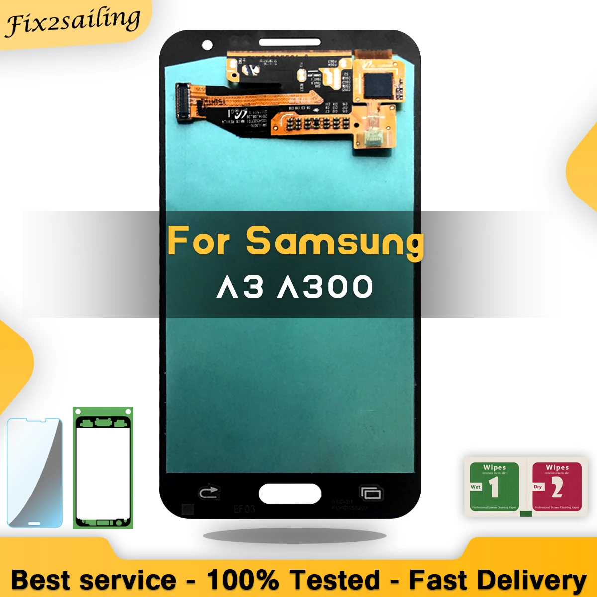 

Super AMOLED LCD Display 100% Tested Working Touch Screen Assembly For Samsung Galaxy A3 2015 A300 A3000 Lcd Screen Replacement