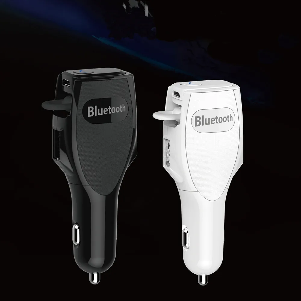 Bluetooth Earphone Headphone Intelligent Car Charger 2 in 1 Wireless