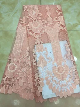 

French Net Lace Fabric JIANXI.C-10917 hot sale embroidery mesh fabric nigerian tulle lace fabric