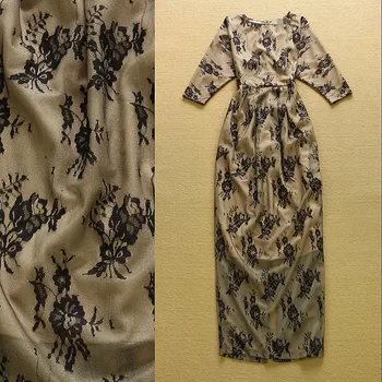

2019 New Spring Summer High-end Designer Dress Women Lace Batwing Sleeve Europe Style Placket Maxi Dress