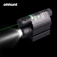 Тактические Ohhunt 5 МВт мощный зеленый лазерный прицел Scope комплект 200 Люмен светодиодный фонарик комбинированный с переключателем дистанционного давления 