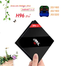 H96 Pro +Plus android smart tv box 7.1 Amlogic S912 Octa Core 3G/32G dual wifi BT4.1 4K H96pro+ Wifi 4 K BT4.1 HD Media