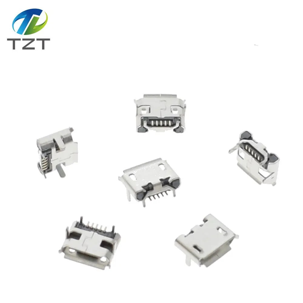 100 шт. Micro USB 5P 5 контактный разъем хвостовой для зарядки mini USB|usb jack|usb connectorjack micro usb |