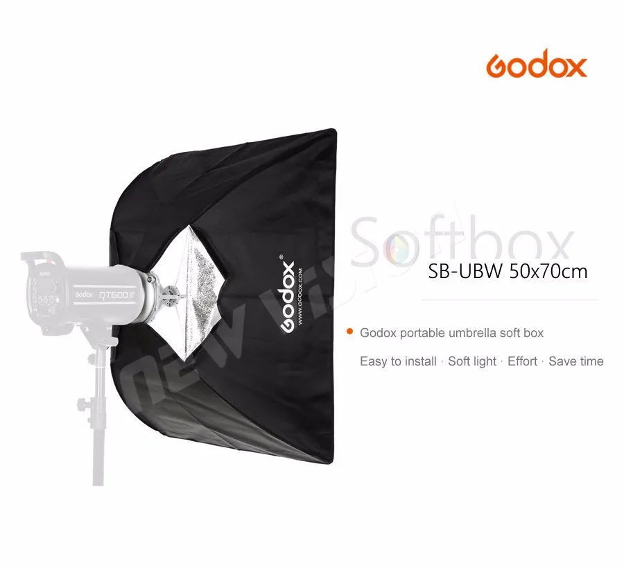 Godox SB-UE 50x70 см 16,7* дюйма Портативный Прямоугольный Зонт софтбокс с креплением Bowens для студийной вспышки DDE300 DE400 SK300