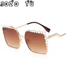 SOZO TU квадратная большая рама, женские солнцезащитные очки es, женские брендовые дизайнерские полые цветочные солнцезащитные очки es, женские стеклянные UV400 Oculos De Sol Gafas