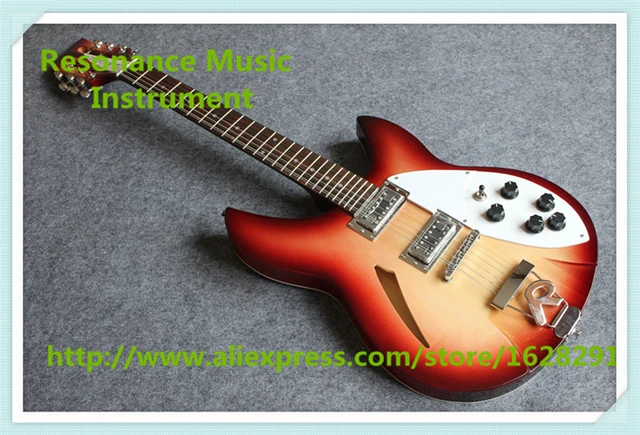 Cheap High Quality Hollow Maple Body 12 String Rick Electric Guitars Dot Inlad Rosewood Guitar Neck For Sale