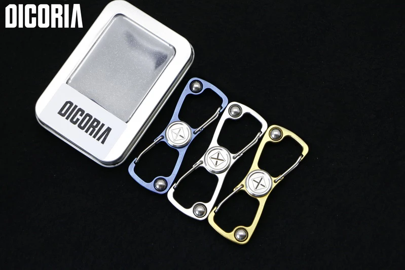 

DICORIA custom 3cr13mov fingertip gyroscope, outdoor climbing spiking bearings edc key chain opener screwdriver tool kit