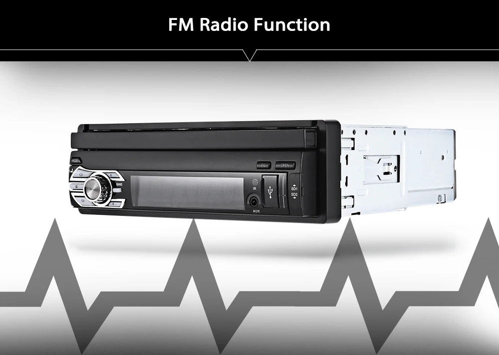 Perfect Universal RM - CT0008 7 Inch Car Multimedia Player 1 Din Retractable Screen Android 6.0 GPS Navigation BT Radio Receiver 7