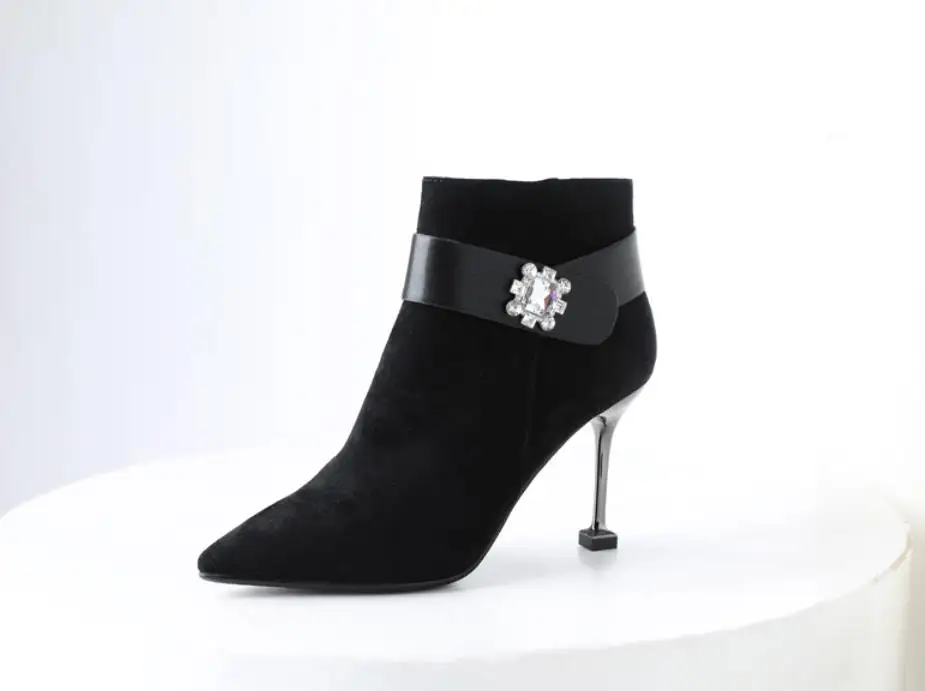 Noir D'hiver Nouvelle Un Très Velvettes Martin Automne Talons à Et rouge Bien Mode Hauts Bottes Cent 6xqFw