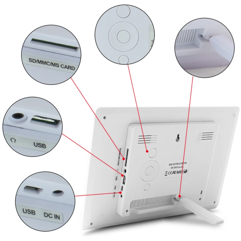 10 inch LCD Digital Photo Frame High Definition Electronic Album Suport Alarm Clock MP3 MP4 Movie Play Remote Control (5)