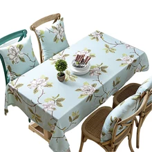 

Fashion Floral Pattern Rectangular Tablecloth 130x170cm Thick Double-sided Waterproof Fabric Round Table Cloth Diameter 90/130cm