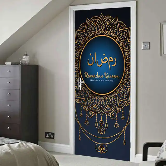 Us 16 5 50 Off Muslim Castle Lamb Building Door Stickers 3d Living Room Doors Decorative Posters Waterproof Art Wallpaper For Bedroom In Wall