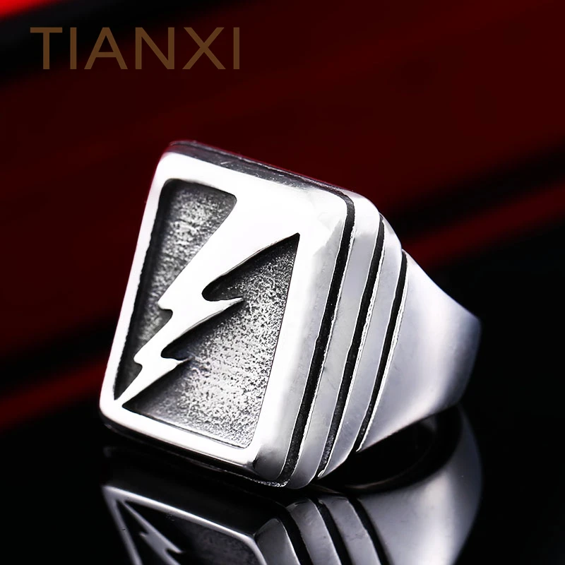 Tianxi Vintage человека Lightning из нержавеющей стали не увядает коллекция титана Мальчика