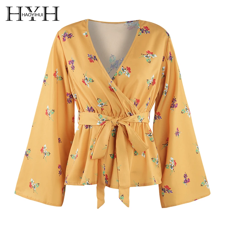HYH HAOYIHUI Приморский отдых Бриз свободные маленькие осколки V воротник галстук