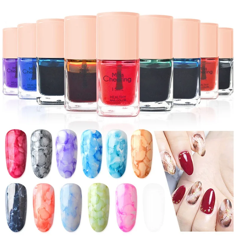 Ink Nails 12 Colors Gel Inks Polish Blossming Marble Fancy Nails Salon Design 15mlin Nail Gel