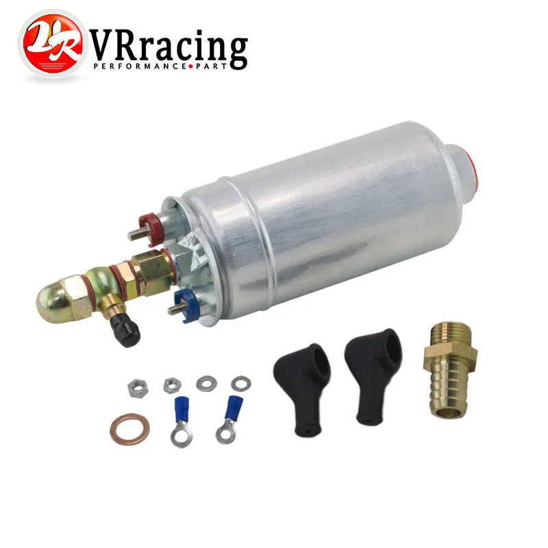 VR RACING External Fuel Pump 0580 254 044 FUEL PUMP WITH BANJO FITTING KIT HOSE ADAPTOR