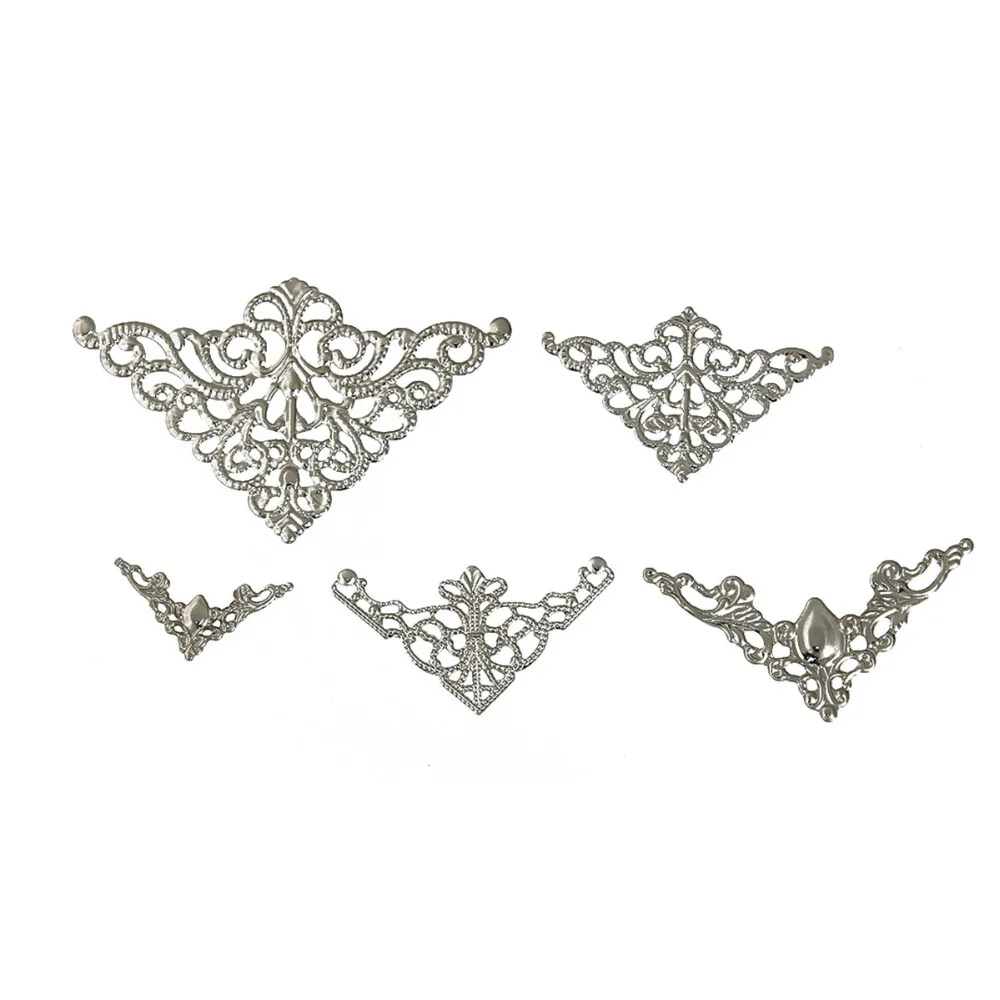

Zinc Based Alloy Iron Based Alloy Filigree Stamping Embellishments Scrapbooking Flower Carved Hollow, 50 PCs