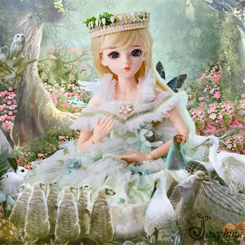 

S10--Tacia 1/3 60cm BJD Josephina-Doris BJD Dolls Forest Princess Dressed Whole Ready-made Dolls New Year Girl Gift New Arrival