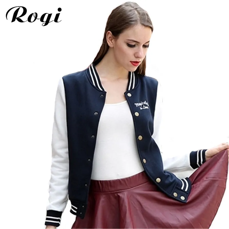 Online Get Cheap Womens Bomber Jacket -Aliexpress.com Alibaba Group Rogi Bomber Jacket Women Coat 2017 Chaquetas Mujer Casaco Feminino Baseball Veste Femme Abrigos Y Chaquetas - Online Get Cheap Womens Bomber Jacket -Aliexpress.com Alibaba Group