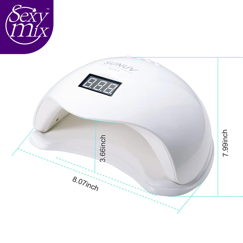 

SUNUV UV LED Sun 5 Nail Lamp Nail Dryer 48W Gel Polish Machine UV Light Nail Machine Safety Professional Personal Use