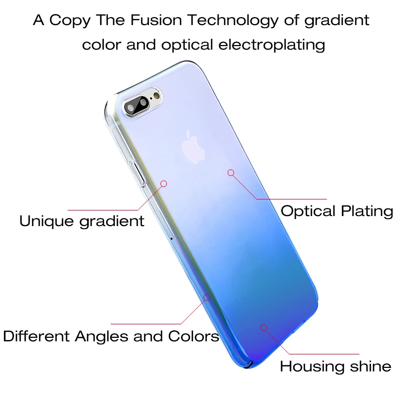 Suntaiho Phone Case For iPhone 7 Plus Hard Ultra thin Color Gradient Phone Case Cover For iPhone 6 6S Plus Protective Shell Case Suntaiho Phone Case For iPhone 7 Plus Hard Ultra thin Color Gradient Phone Case Cover For iPhone 6 6S Plus Protective Shell Case