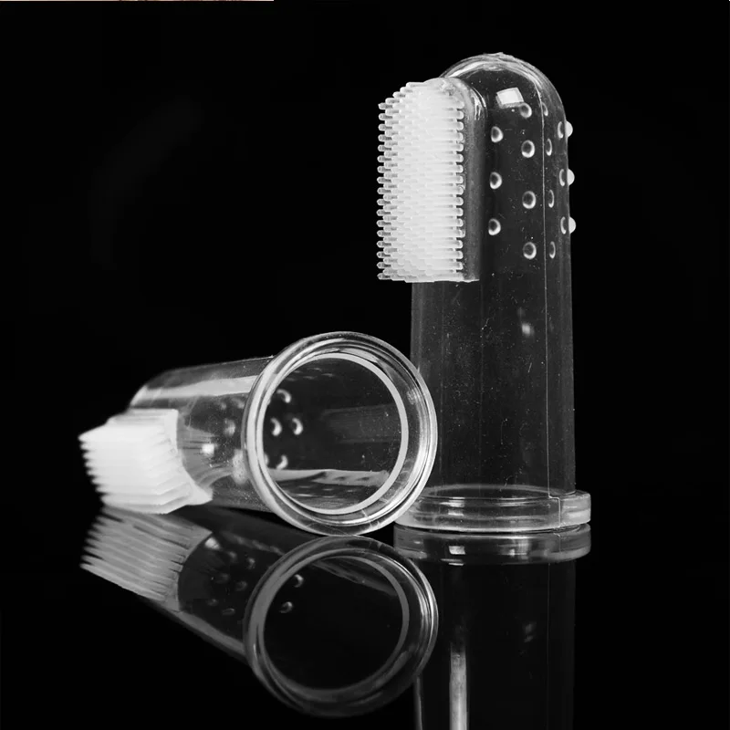 

Silicone Pet Finger Toothbrush Super Soft Dog Tooth Cleaning Bad Breath Tartar Teeth Care