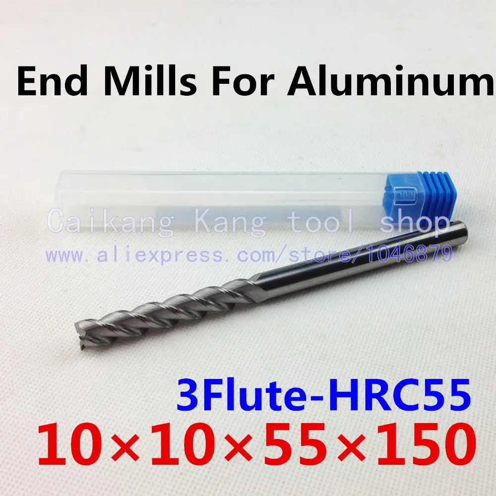 New 3 Flute Head 10mm Aluminum Cutter End Mill Milling Of Aluminum Cutting Hardness 55hrc Cnc