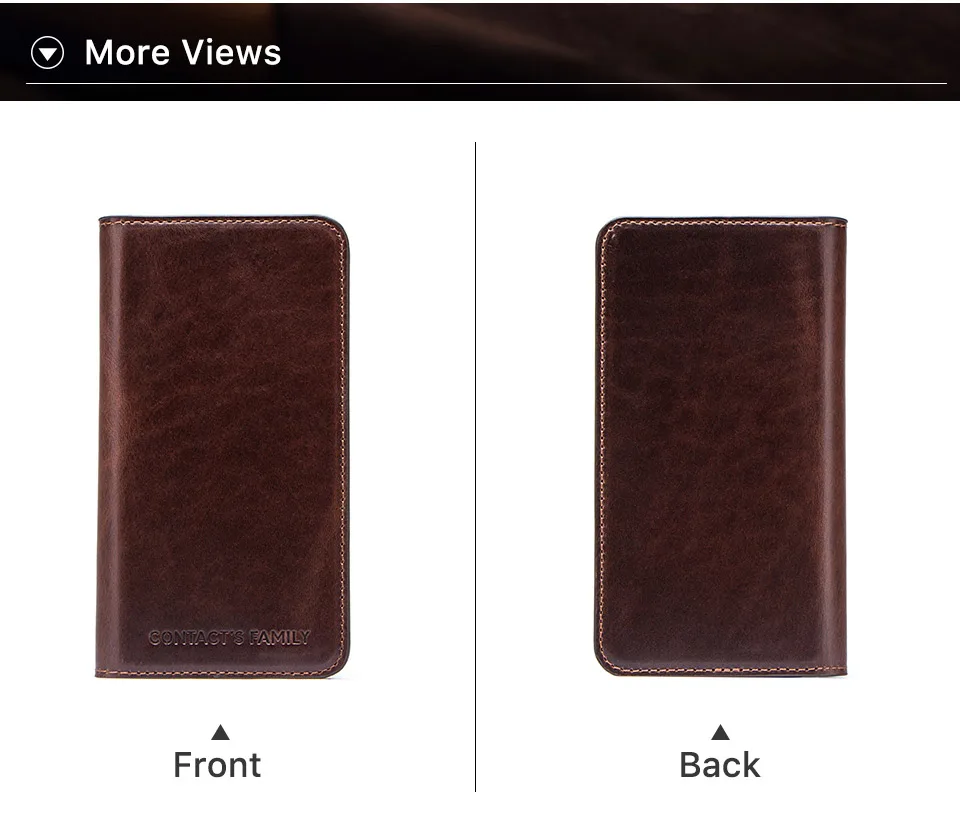 CONTACTS FAMILY Genuine Leather Flip Case For iPhone 8 7 Retro Wallet Case Cover For iPhone 7 8 Protective Phone Bag Shells case for iphone 7