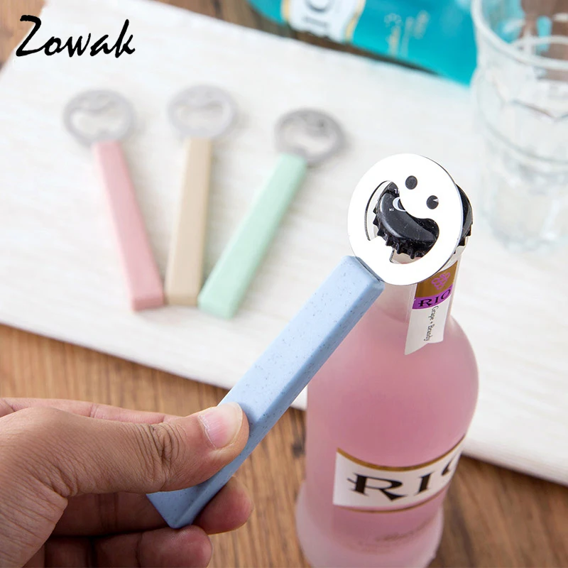 Bottle Opener Smile Face Stainless Steel Hand Held Beer Durable Soft Drinks Cider Soda Glass Cap