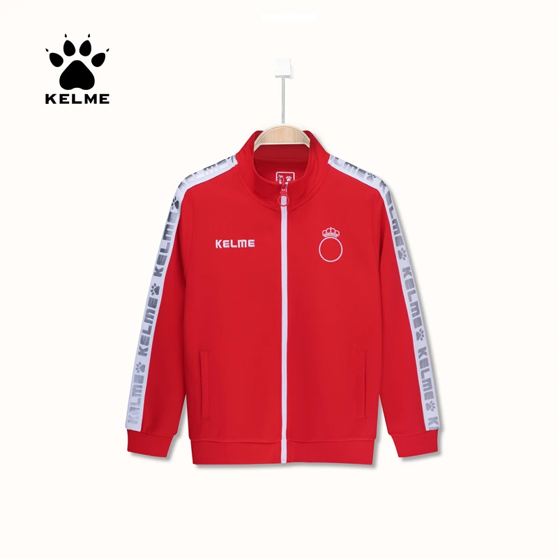Детская спортивная куртка KELME ветрозащитная с капюшоном для бега футбола
