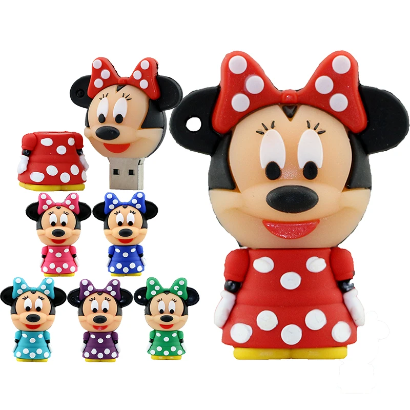 

Pendrive Minnie Mouse Usb Flash Drive 4GB 8GB 16GB 32GB 64GB Pen Drives USB 2.0 Flash Memory Pen Drive Usb Stick Gift