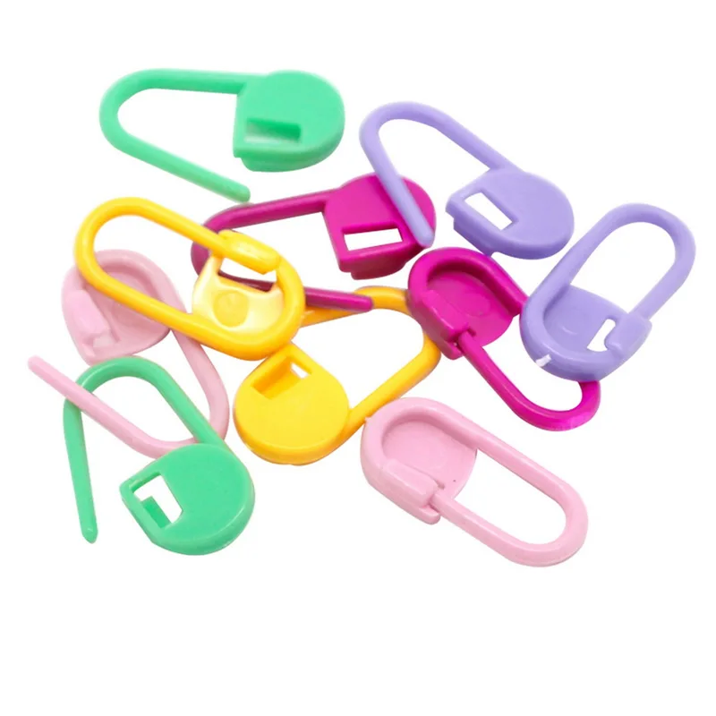 Hoomall 20PCs Mixed Plastic Stitch Marker Holders Needle Clip Knitting