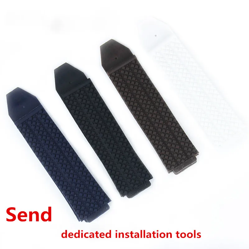 Rubber Strap Applicable for HUBLOT Hublot Silicone Strap Multi-color 19*25 Watch Accessories