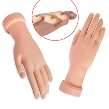 Newest Painting Practice Tool Adjustable Nail Art Model Fake Hand for Training and Display