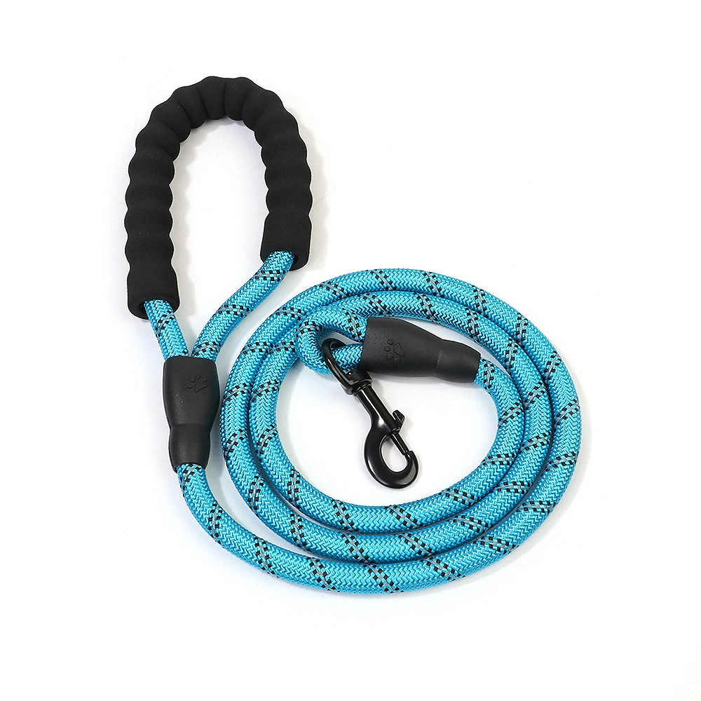 Синий Светоотражающие длинный поводок для собак Nylon Rope домашних Running отслеживания поводки длинные ведущий собак альпинизм Веревки для среднего для крупных больших собак - Цвет: Синий