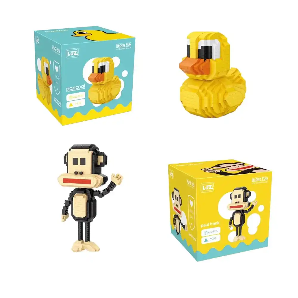 ダイヤモンドブロックヒョウピンクパンサー黄色アヒルビッグ広口猿レンガビルディングブロックフラミンゴ蜂蜜桃lozブロック ブロック Aliexpress